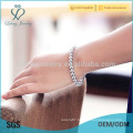 Fashion ladies silver crystal bracelet,platinum chain bracelets for women